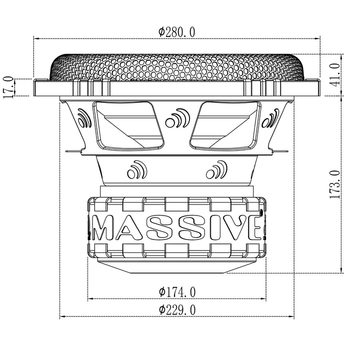 GTR102 - 10" 1000 Watts RMS Dual 2 Ohm Subwoofer