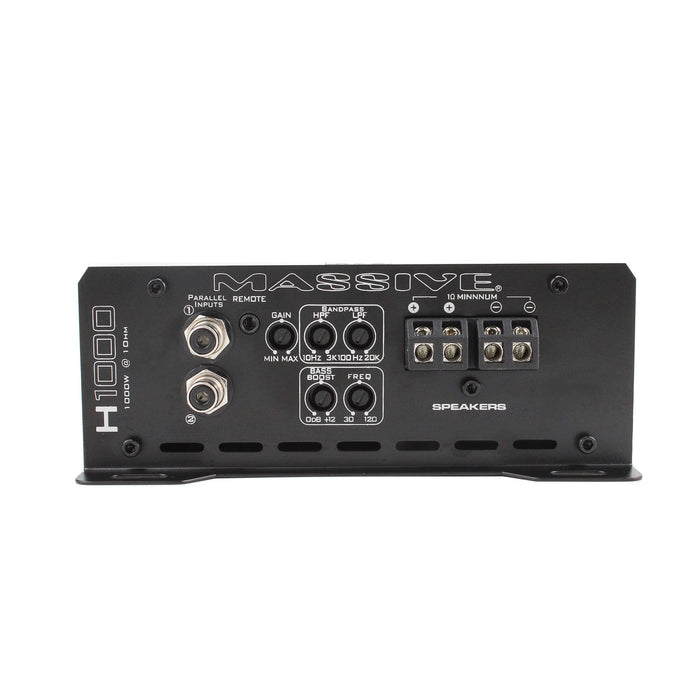 H1000 - 1050 Watt RMS @ 1 Ohm Mono Block Hippo Series Amplifier with Bass Remote