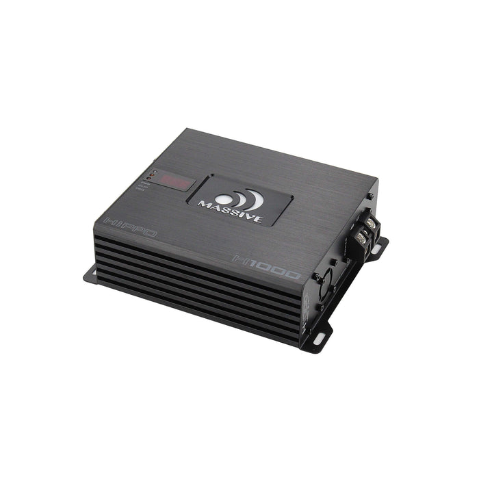 H1000 - 1050 Watt RMS @ 1 Ohm Mono Block Hippo Series Amplifier with Bass Remote