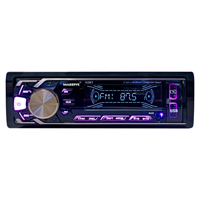 H2BT- HEAD UNIT | Bluetooth, MP3, Dual USB, AM/FM Radio, Pre Amp