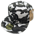 HAT-C1 - Black & White Camouflage SnapBack Hat