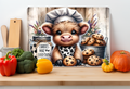 Highland Cow Cookie Baker Decorative Cutting Board
