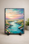 “His Mercies Are New Every Morning” Scripture Slate – Lamentations 3:22–23
