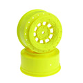 JConcepts Hazard 12mm Hex Wheel, 3mm Wider Offset, Yellow: SC10