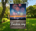 Let Freedom Ring Garden Flag 12×18 – Patriotic Americana (Single-Sided)