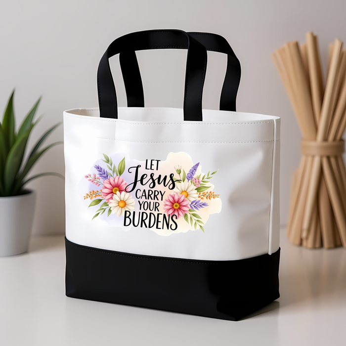 Let Jesus Carry Your Burdens Tote Bag