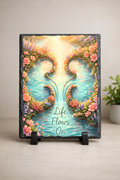 Life Flows On Inspirational Photo Slate