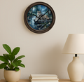 Majestic Wolf Wall Clock – Rustic Woodland Nature Décor