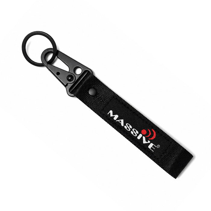 Massive Audio Moto-Style Keychain with Carabiner - Black