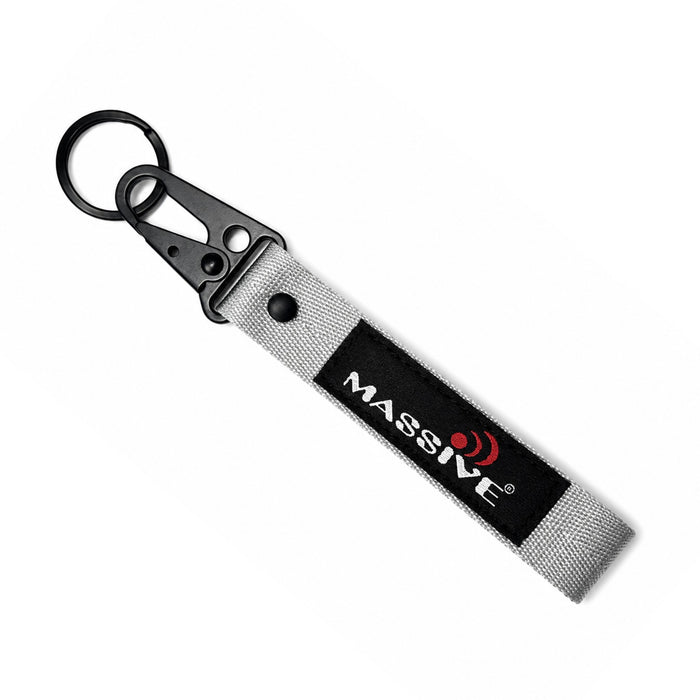 Massive Audio Moto-Style Keychain with Carabiner - Grey