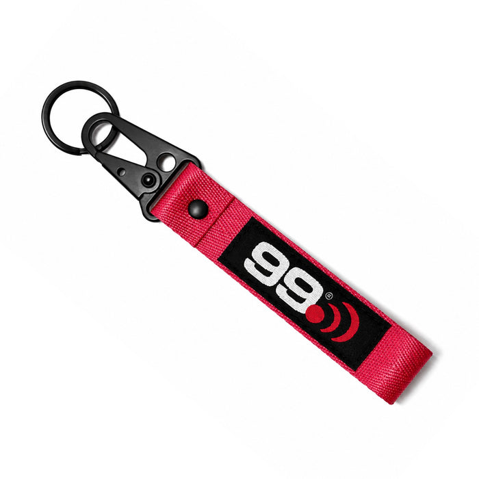 Massive Audio Moto-Style Keychain with Carabiner - Red