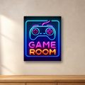 Neon Game Room aluminum sign in a room mockup