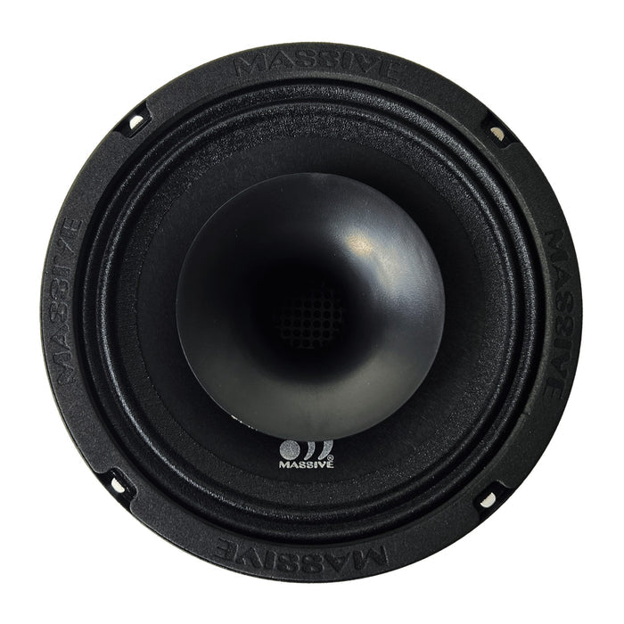 P65Z - 6.5" 4 Ohm Mid-Bass Pro Audio Coaxial Speaker With Grill - 120 Watts RMS (SOLD AS EACH)