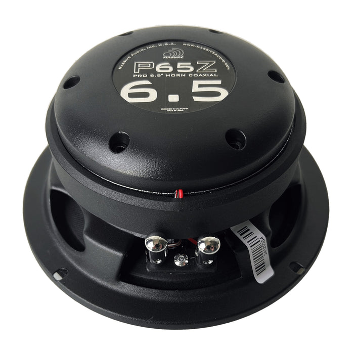 P65Z - 6.5" 4 Ohm Mid-Bass Pro Audio Coaxial Speaker With Grill - 120 Watts RMS (SOLD AS EACH)