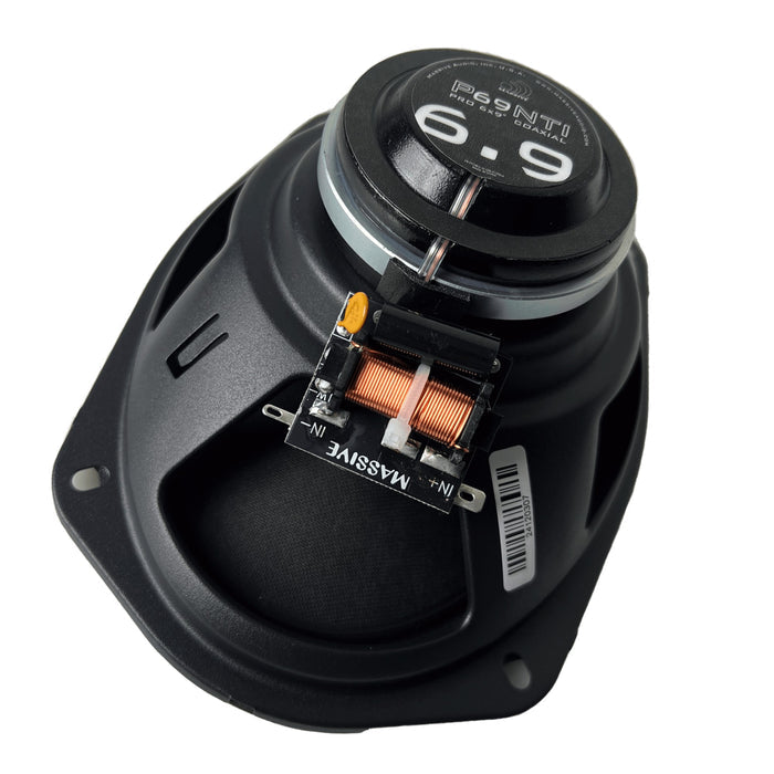 P69NTI - 6x9" 4 Ohm Mid-Bass Pro Audio Coaxial Neodymium Weatherproof Speaker - 160 Watts RMS (SOLD AS EACH)