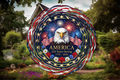 Patriotic Eagle Wind Spinner – America 250 Years Strong Outdoor Patriotic Garden Decor