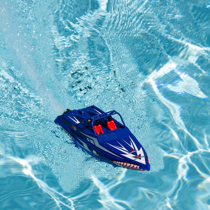 Pro Boat Sprintjet 9 Blue variant running on water