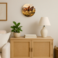 Running Horses Scenic Wall Clock