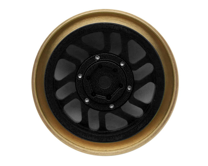 Samix Aluminum/Brass 1.0" Beadlock Wheel Set for Traxxas TRX-4M w/7mm Hex (Silver) (4) (35g) (Adj. Offset)