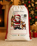 Santa’s Sleigh Special Delivery Personalized Santa Sack canvas gift sack