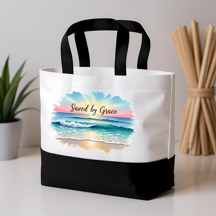 Saved by Grace Coastal Tote Bag