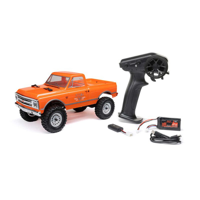 SCX24 1967 Chevrolet C10 4X4 RTR Brushed Rock Crawler (Battery & Charger Included), Orange