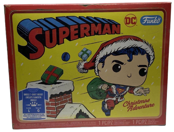 Superman in Holiday Sweater (Flocked) T-Shirt