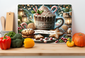 Sweet Treats & Cozy Feasts Holiday Glass Cutting Board