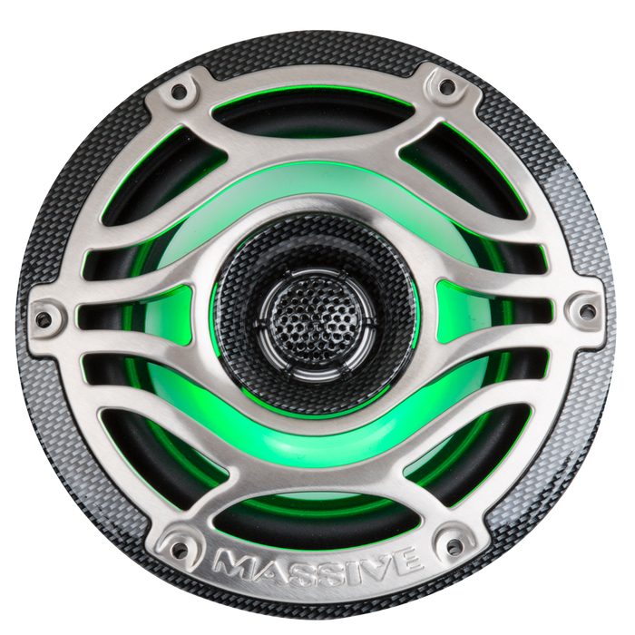 T65S - 6.5" 160 Watts Marine Coaxial LED Speakers (PAIR)