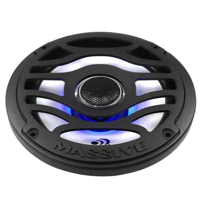 T65XE - 6.5" 80 Watts Marine Coaxial LED Speakers (PAIR)