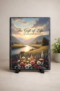 The Gift of Life Inspirational Photo Slate