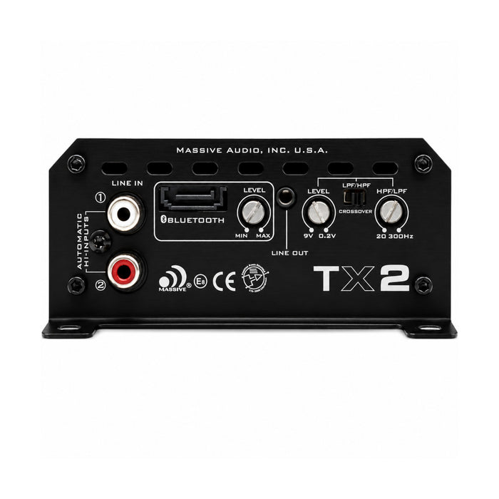 TX2 - 120 Watts X 2 RMS @ 4 Ohm Full Range Bluetooth Marine Amplifier