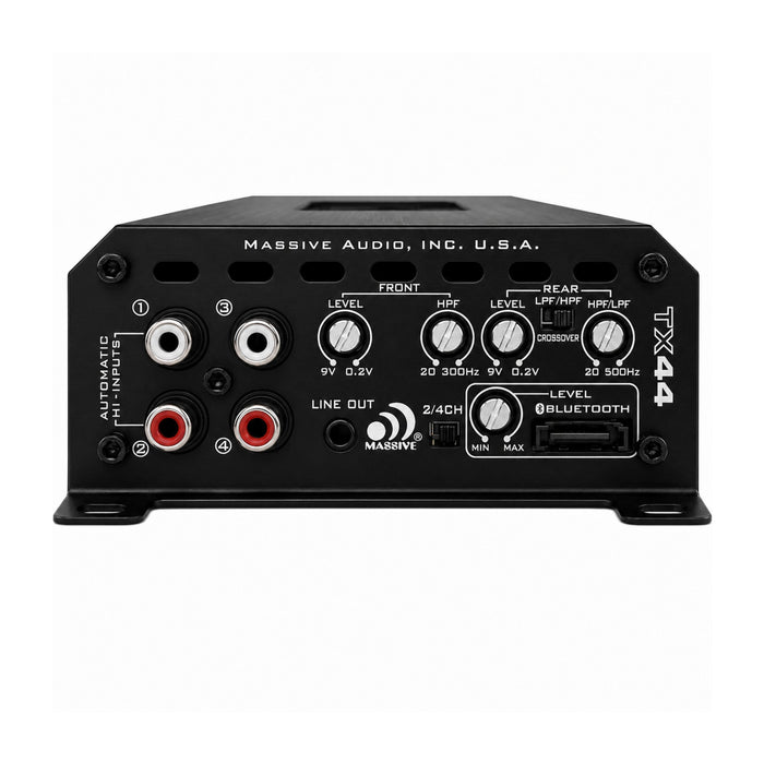 TX44 - 120 Watts x 4 @ 4 Ohm RMS 4 Channel Bluetooth Marine Amplifier