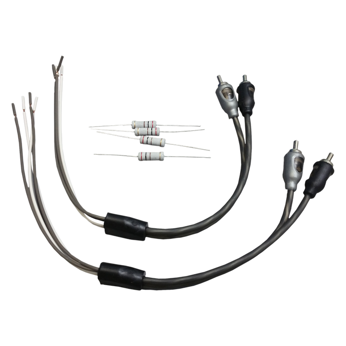 UW-1 - Amplifier Hi-Level Speaker Lead to RCA Adapter + Dummy Resistors
