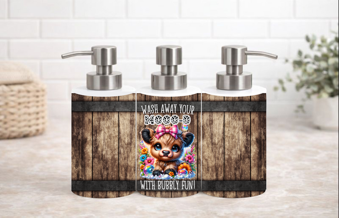 Wash Away Your Moo-d Soap & Lotion Dispenser – 18 oz
