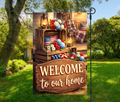 Welcome to Our Home Patriotic-12 × 18 Garden Flag (Single-Sided)