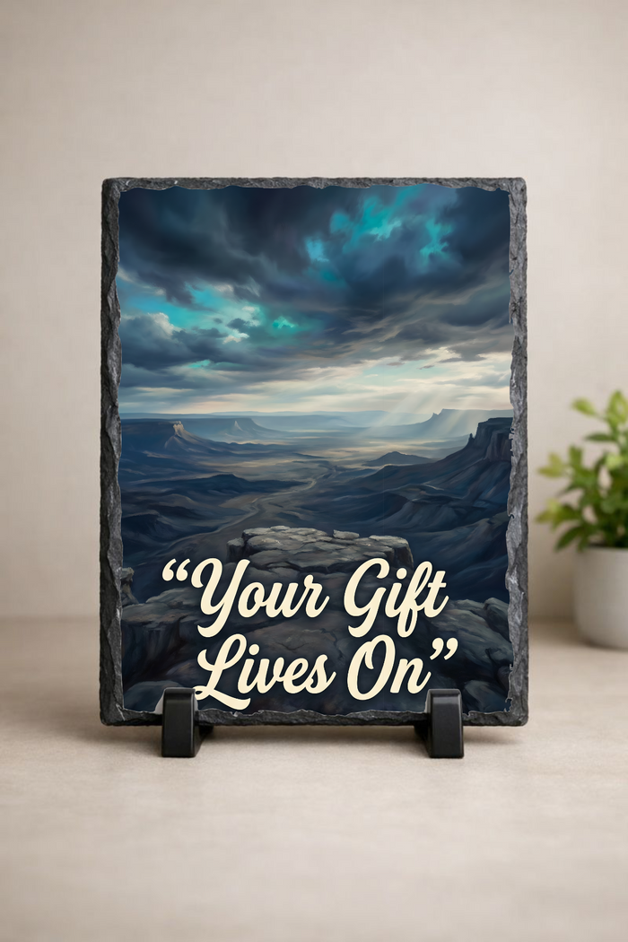 Your Gift Lives On Memorial Photo Slate