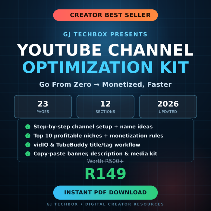 YouTube Channel Optimization Asset Kit